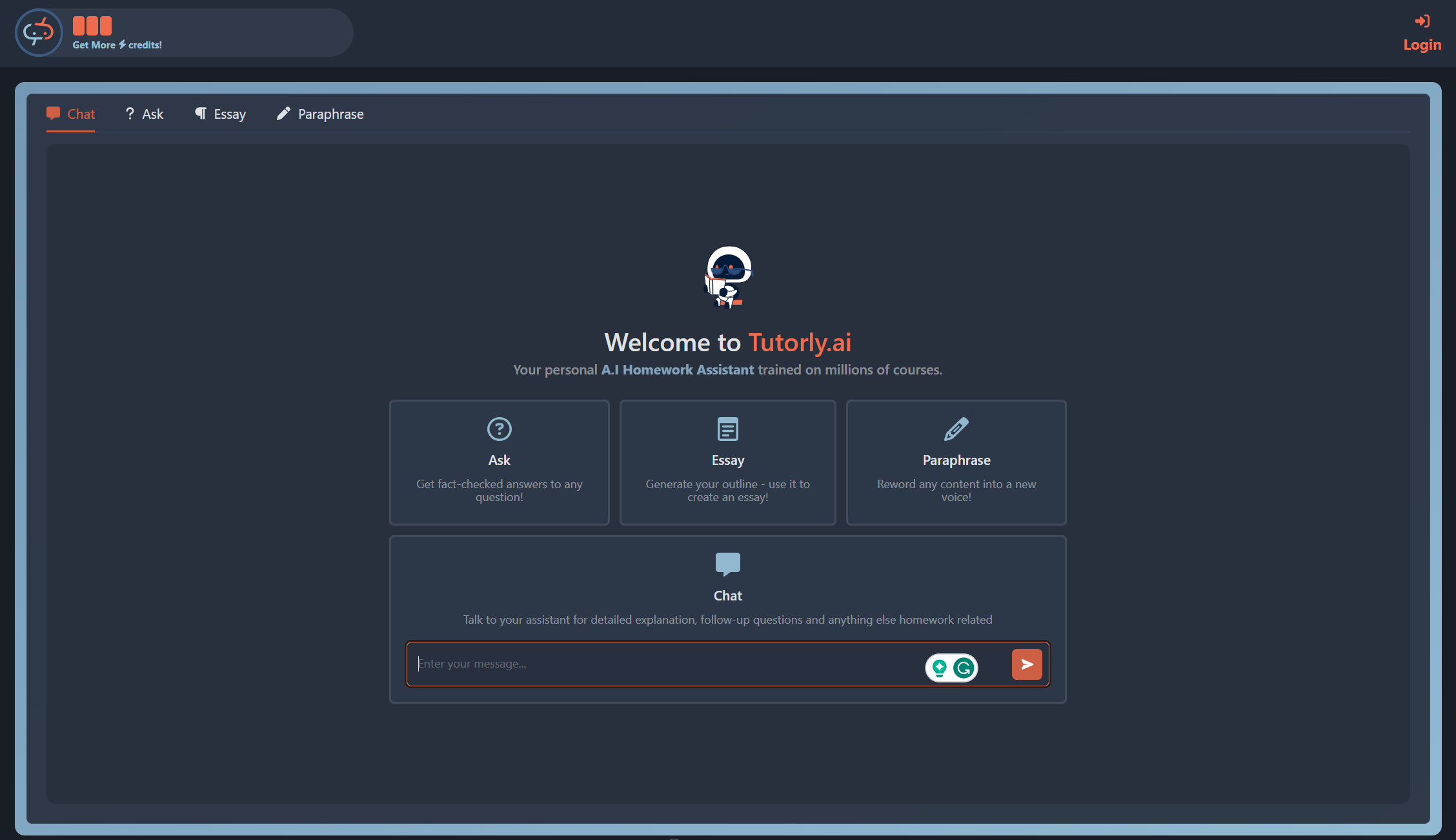 Tutorly AI Home